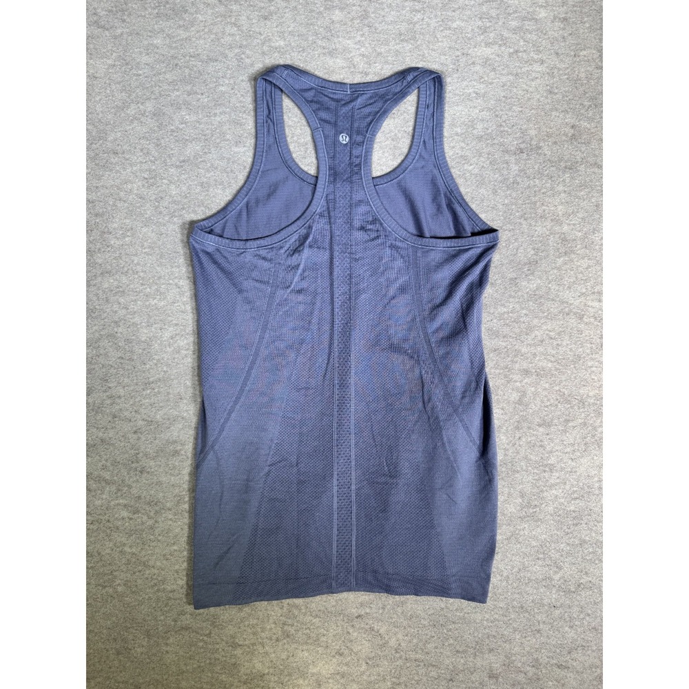 Lululemon Swiftly Tech Racerback Tank Top Women 8 Blue Run For Cheese Sweet Life - Picture 2 of 10